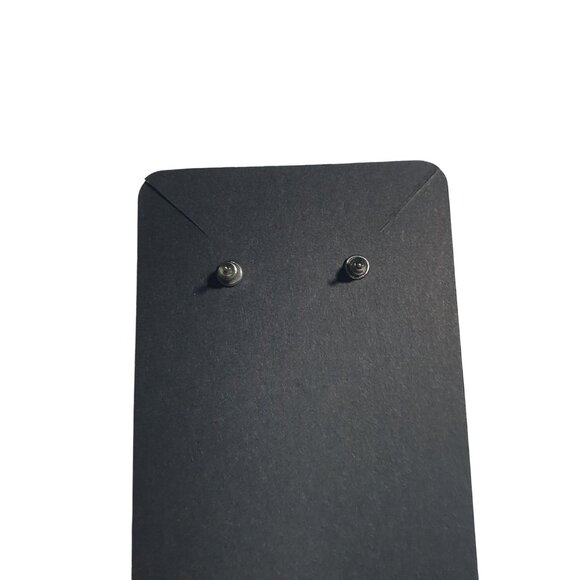 Silver Tone Earrings Deep Blue Gemstone Accents Retro Formal Party Core Gift - Picture 4 of 4